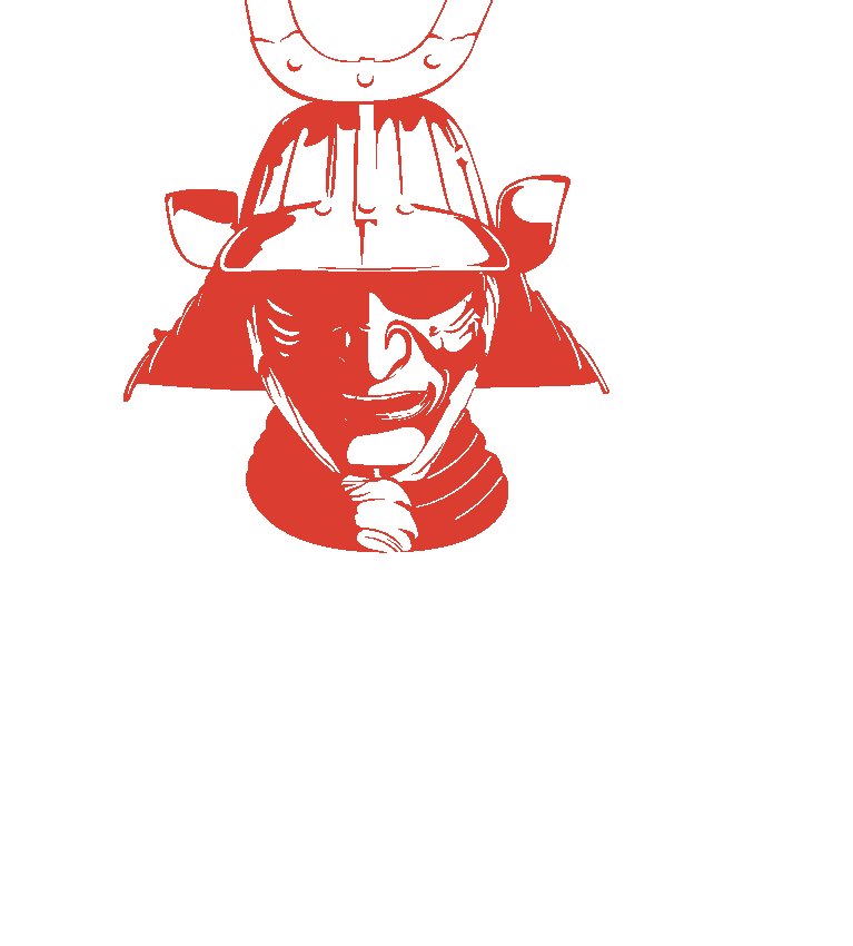Scarlet samurai helmet sticker
