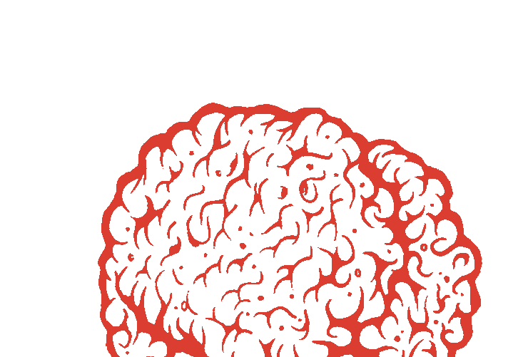 Cartoon brain sticker