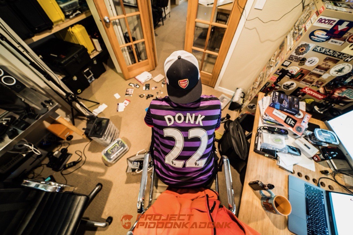 DONK 22. Everything I own, on the floor, mid-build.
